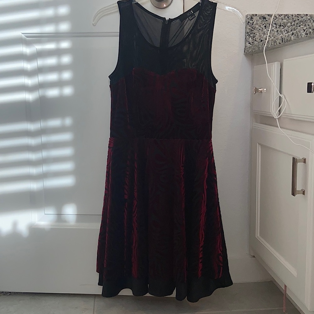 Red and Black Semi formal homecoming dress XS-M